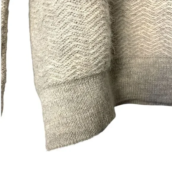 Vince Alpaca Wool V-Neck Herringbone‎ Mens Sweater L